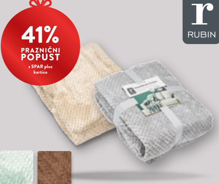 Odeja Flanel cca 150 x 200 cm Rubin - Akcija v trgovini Spar