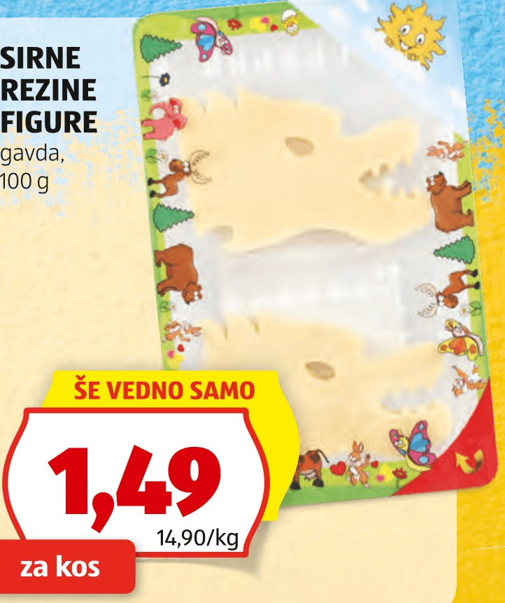 Sirne rezine figure 100 g - Akcija v trgovini Hofer