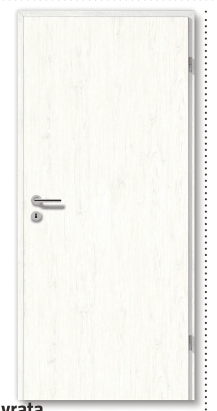 Notranja vrata 'Lamineo GLN15RK-P' š 65/75/85 x v 200 cm - Akcija v trgovini Bauhaus