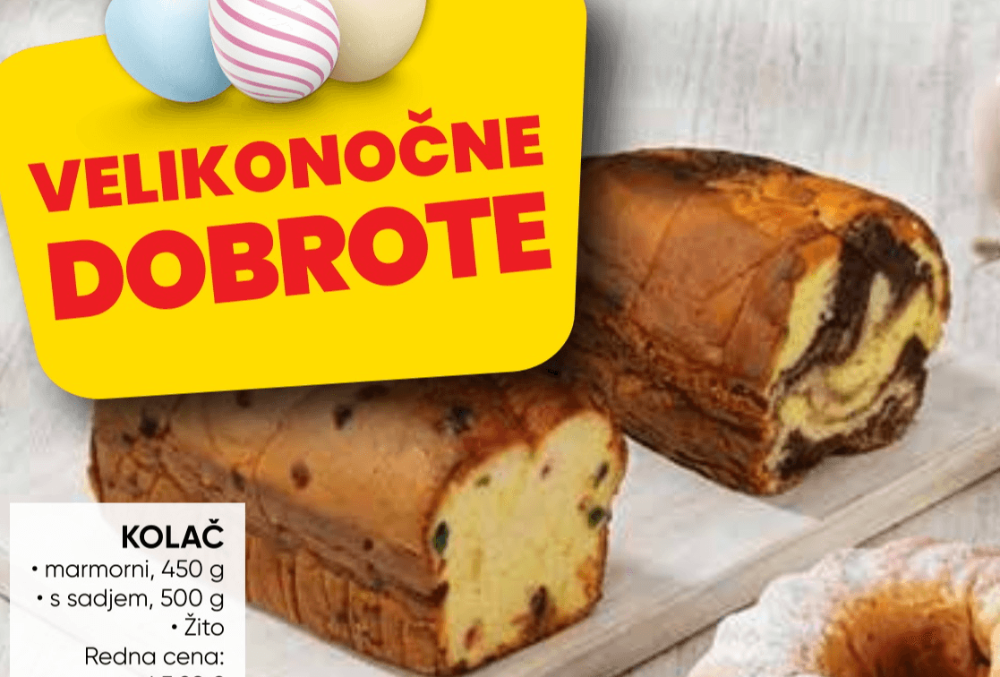 Kolač 450 g - Akcija v trgovini Tuš