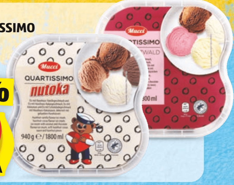 Mucci Sladoled Quartissimo Nutoka 1.8 l - Akcija v trgovini Hofer