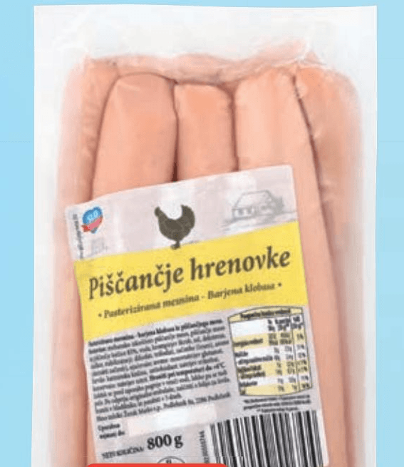 Piščančje hrenovke 800 g Akcija v trgovini Hofer