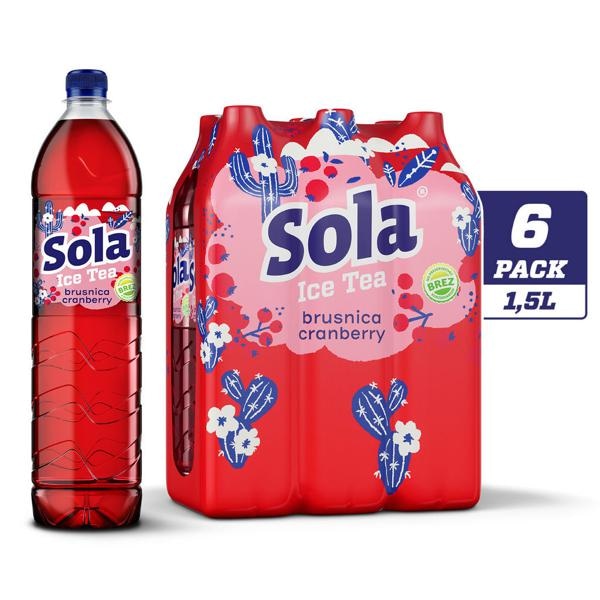 Sola Ice Tea Brusnica 1,5 l - Akcija v trgovini Spar