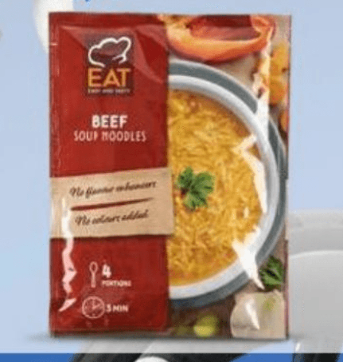 Goveja juha z rezanci 65 g EAT - Akcija v trgovini Eurospin