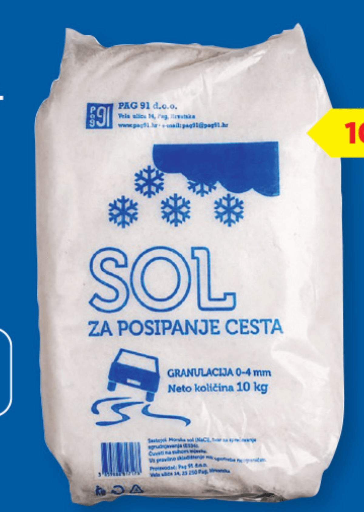 Sol za posipanje tal 10 kg - Akcija v trgovini Lidl