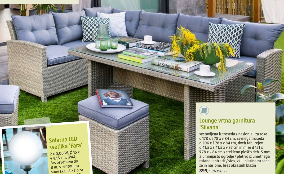 Lounge vrtna garnitura 'Silvana' sunfun - Akcija v trgovini Bauhaus