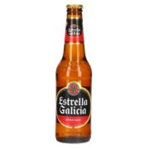 Svetlo pivo Estrella Galicia 0,33 l - Akcija v trgovini E.Leclerc