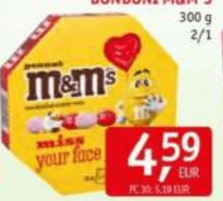 Bonboni M&M's 300 g - Akcija v trgovini Jager