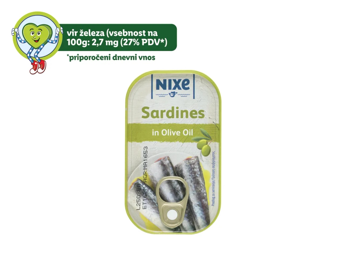 Nixe Sardine v olivnem olju 125 g - Akcija v trgovini Lidl