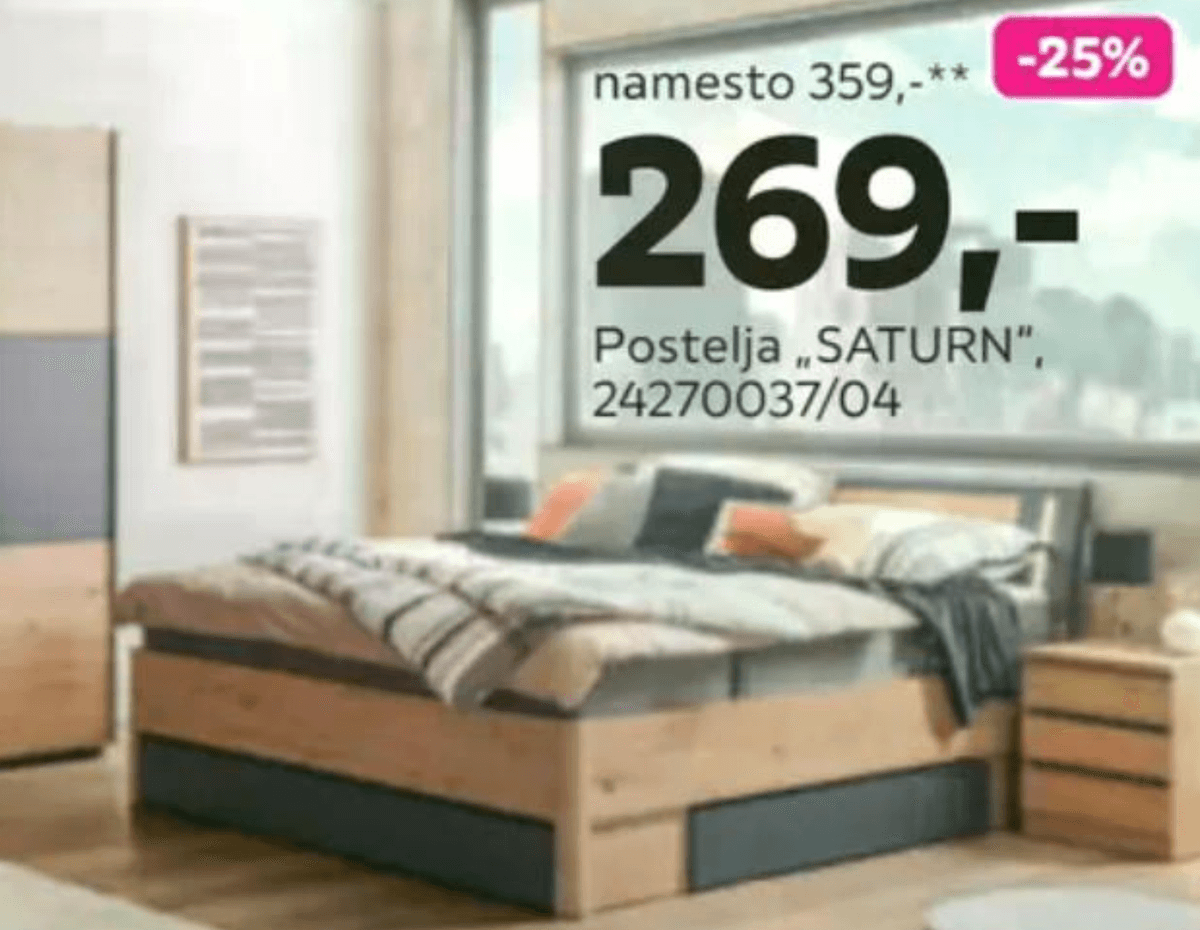 Postelja „SATURN" WERSAL - Akcija v trgovini Mömax