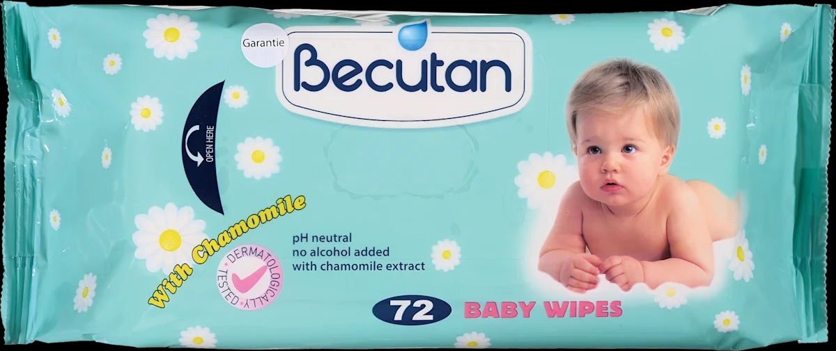 Otroški vlažilni robčki Becutan - Akcija v trgovini Tuš
