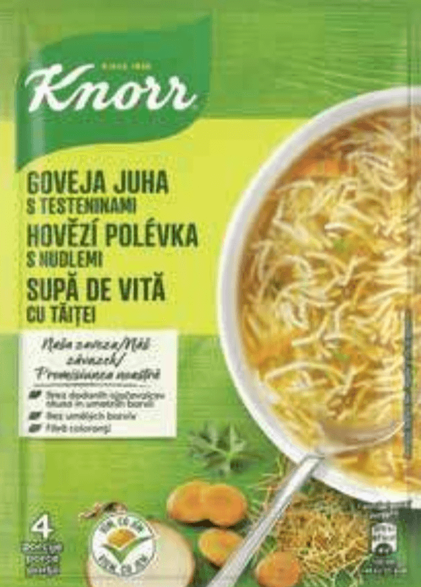 Kranjska juha Knorr Akcija v trgovini Mercator