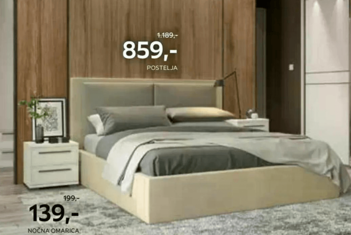 Postelja HOM'IN - Akcija v trgovini Lesnina