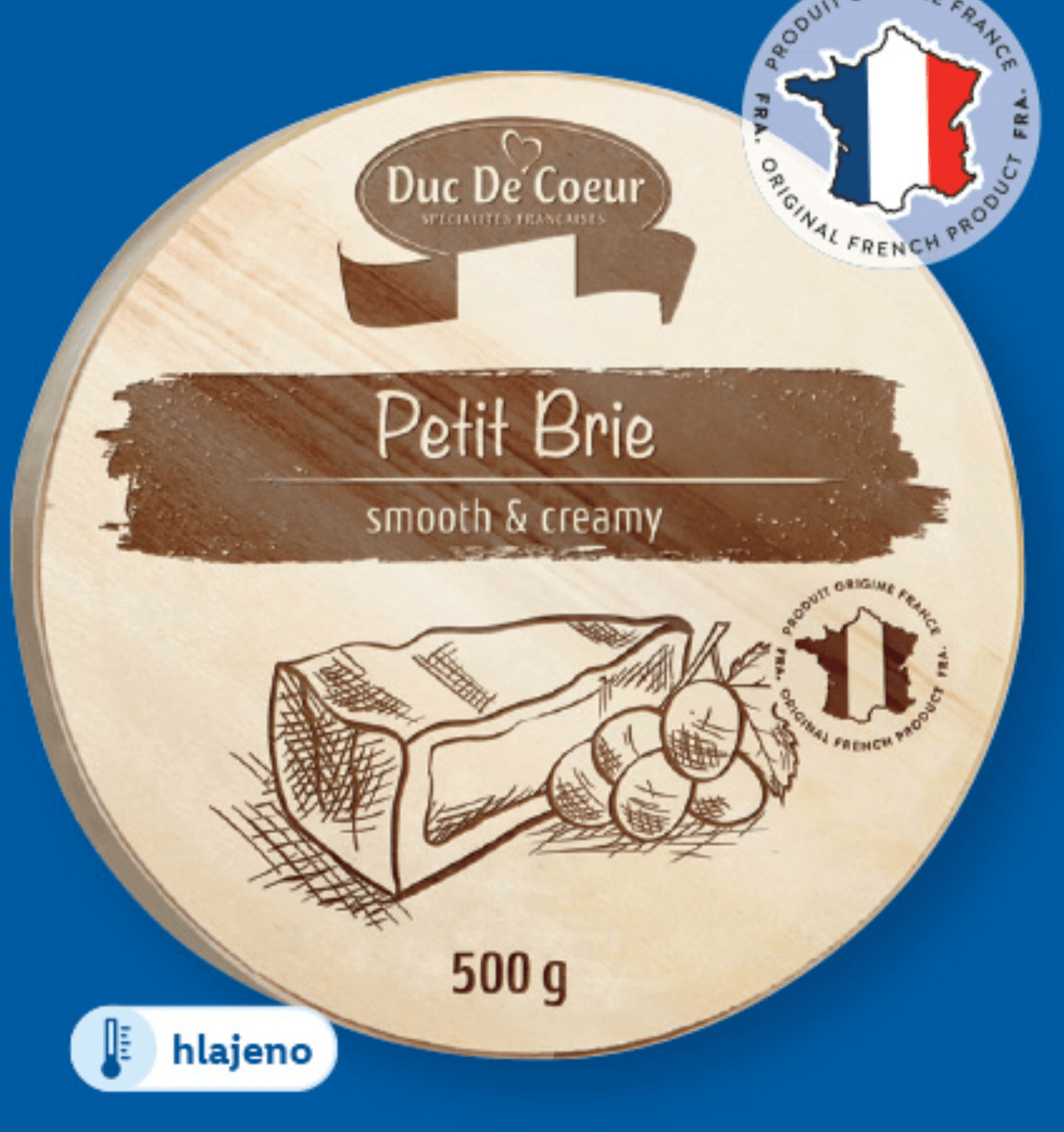 Duc De Coeur Francoski mehki sir „Petit Brie“ 500 g - Akcija v trgovini Lidl