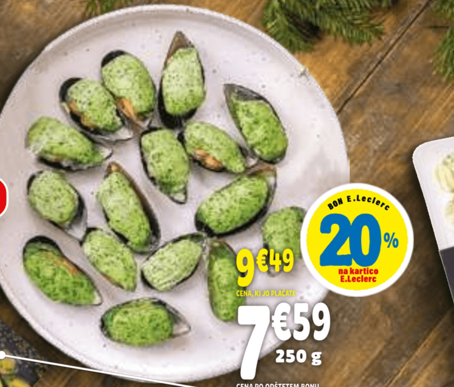 Klapavice z maslom in peteršiljem Ronde des Mers 250 g - Akcija v trgovini E.Leclerc