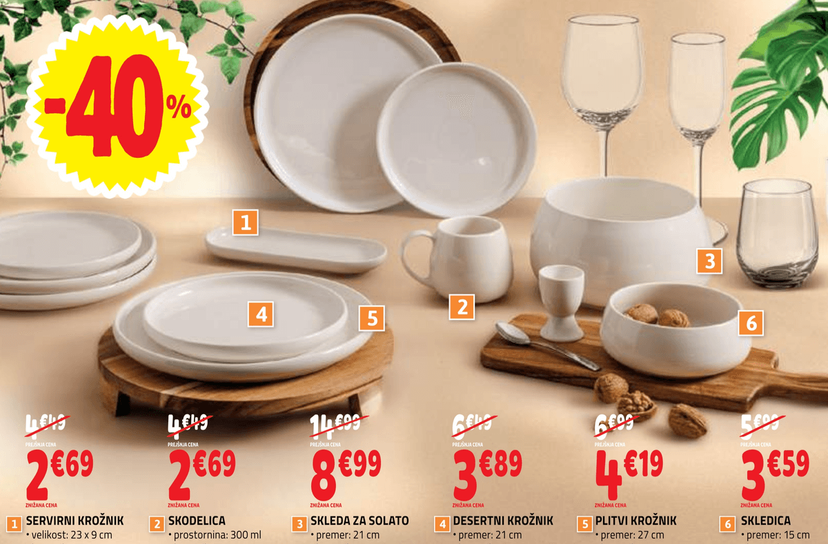 Servirni krožnik - Akcija v trgovini E.Leclerc