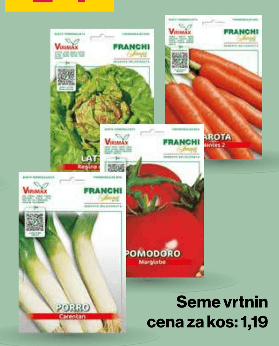 Seme vrtnin Franchi Sementi - Akcija v trgovini Mercator