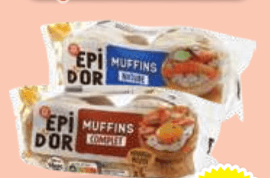 Kruhki Muffins Epi D'or 4/1, 250 g - Akcija v trgovini E.Leclerc