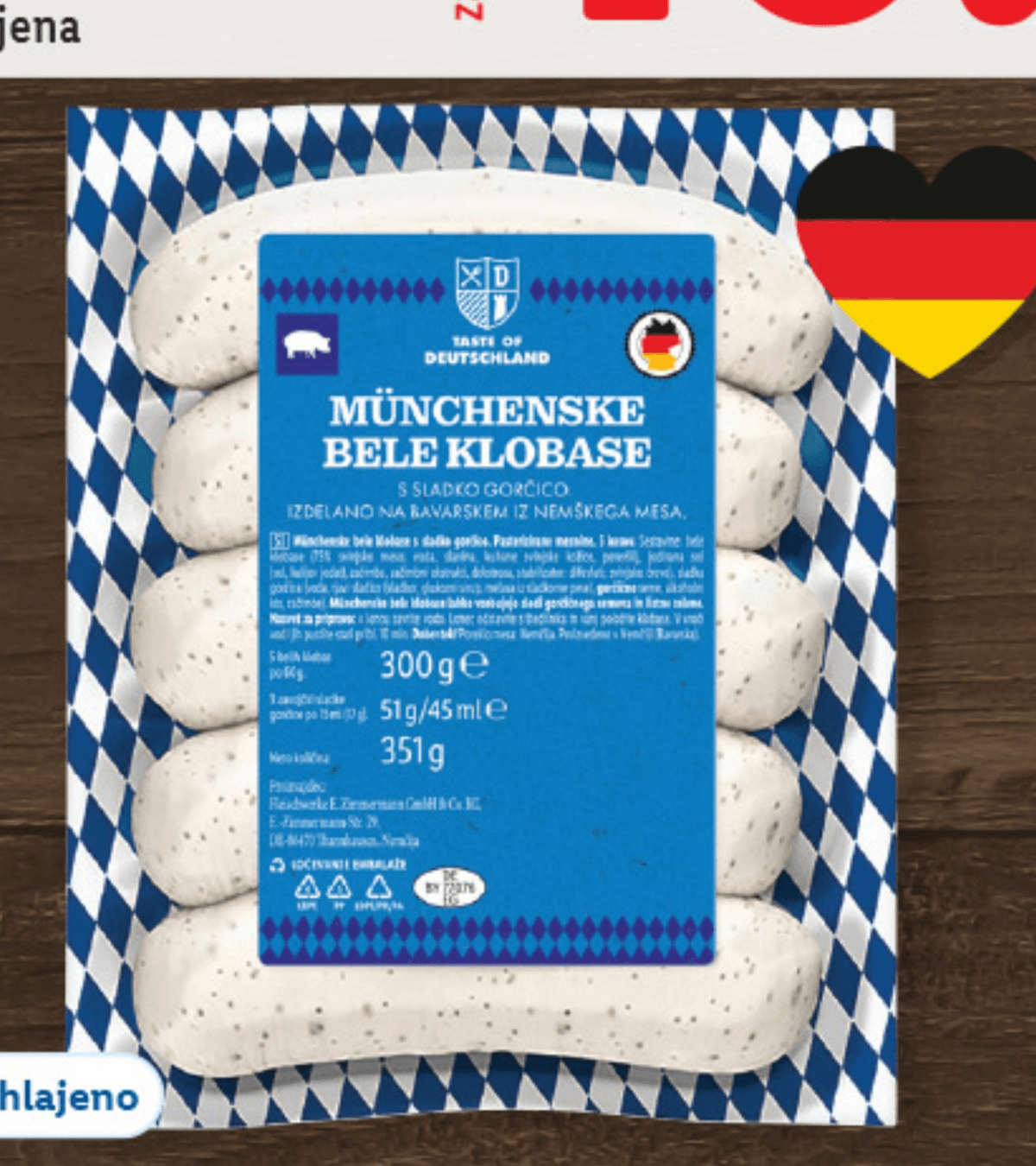 Taste of Deutschland Nürnberške pečenice 300 g - Akcija v trgovini Lidl
