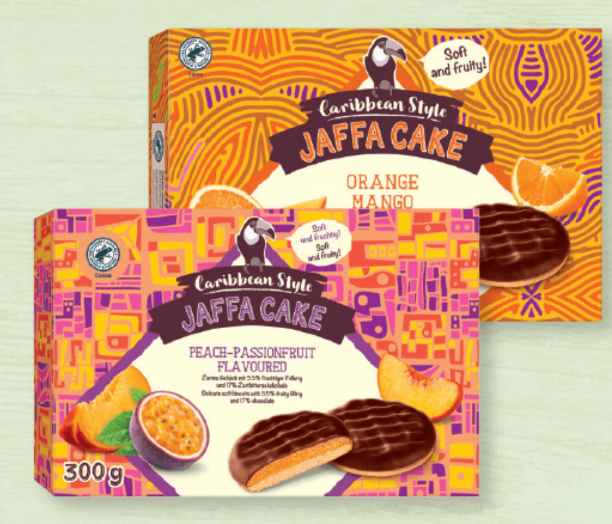 Caribbean Style Keksi s sadnim želejem obliti s čokolado 300g - Akcija v trgovini Lidl