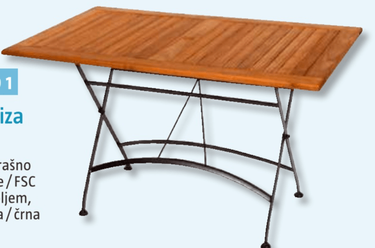 Zložljiva vrtna miza 'Moni' - Akcija v trgovini Bauhaus