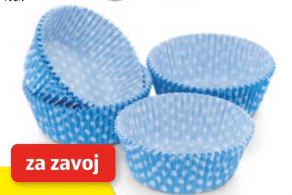 Podloga za torto/skodelico/papir za peko mafinov - Akcija v trgovini Hofer