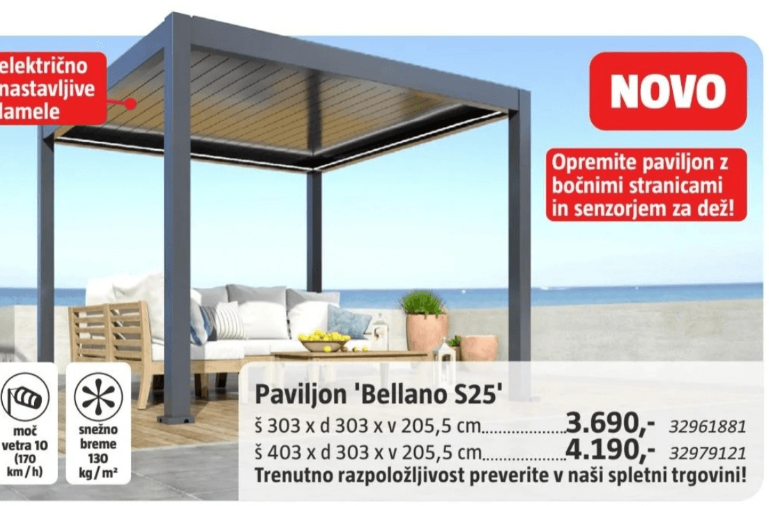 Paviljon 'Bellano S25' - Akcija v trgovini Bauhaus