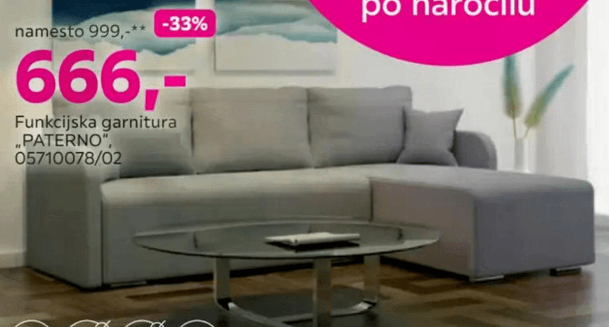 Funkcijska garnitura „PATERNO" - Akcija v trgovini Mömax