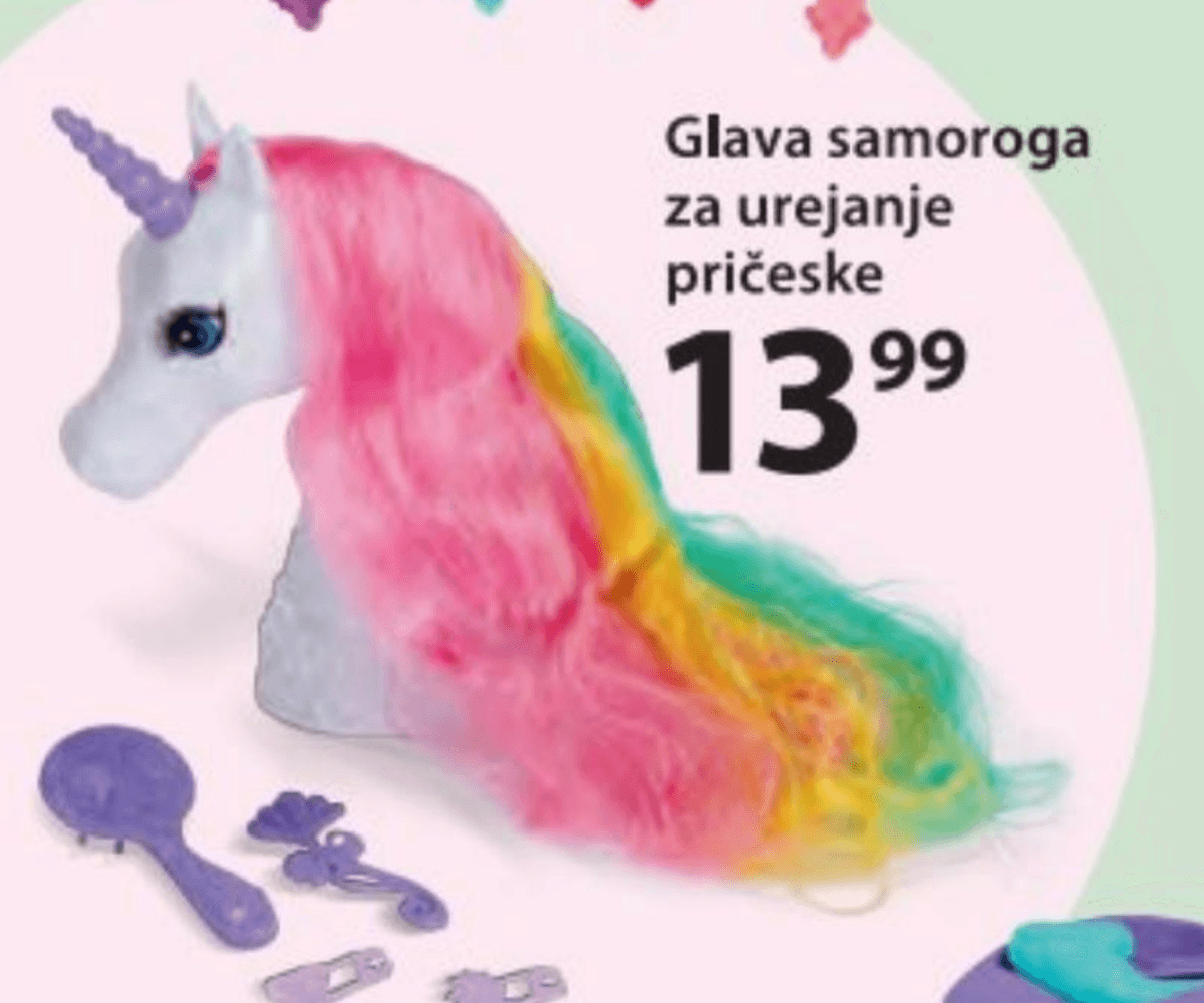 Glava samoroga - Akcija v trgovini NKD