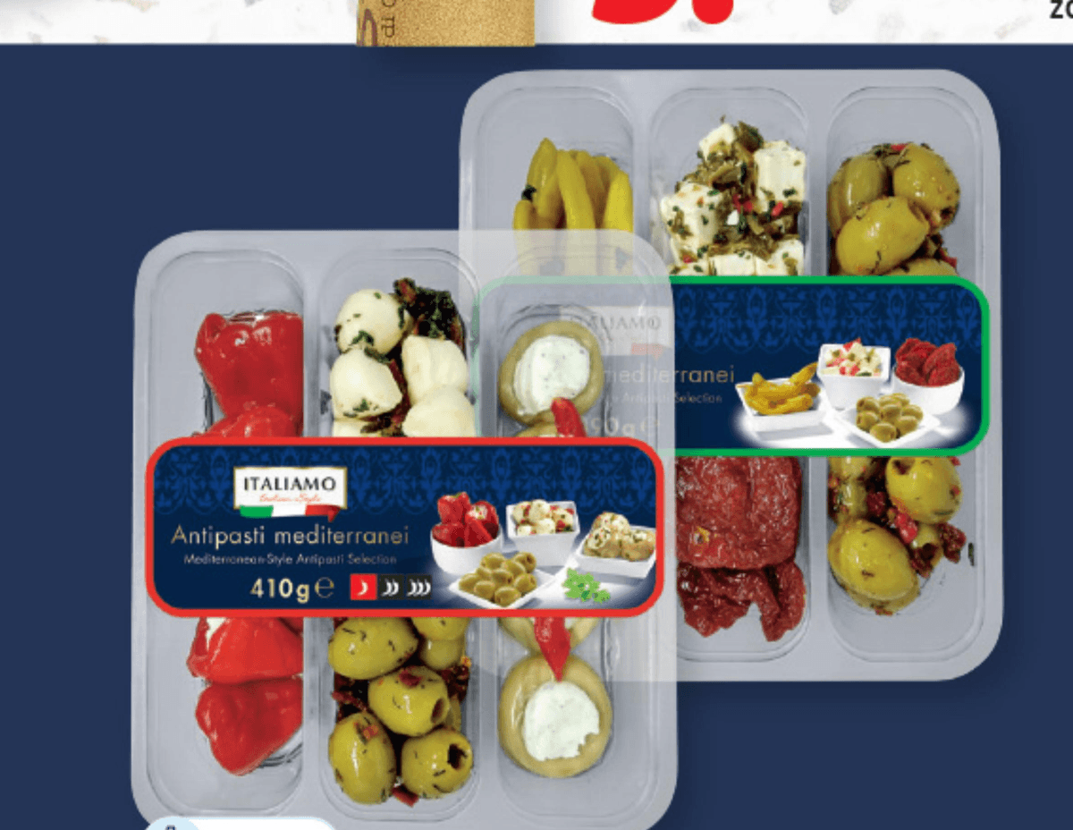 ITALIAMO Mediteranski krožnik hladnih predjedi 390/410 g - Akcija v trgovini Lidl