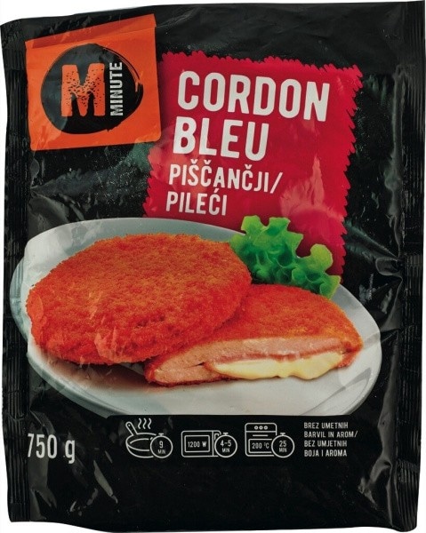 Piščančji cordon bleu Minute Mercator 750 g Akcija v trgovini Mercator