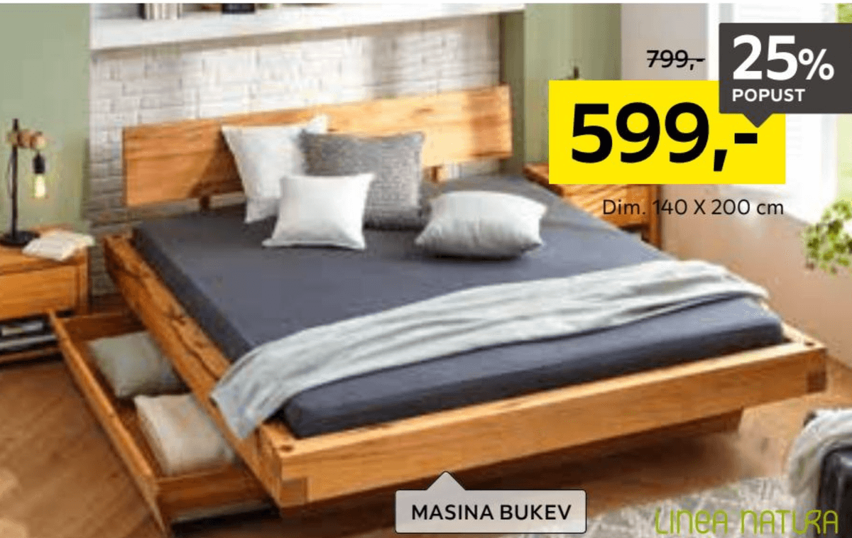 Postelja - Akcija v trgovini Lesnina