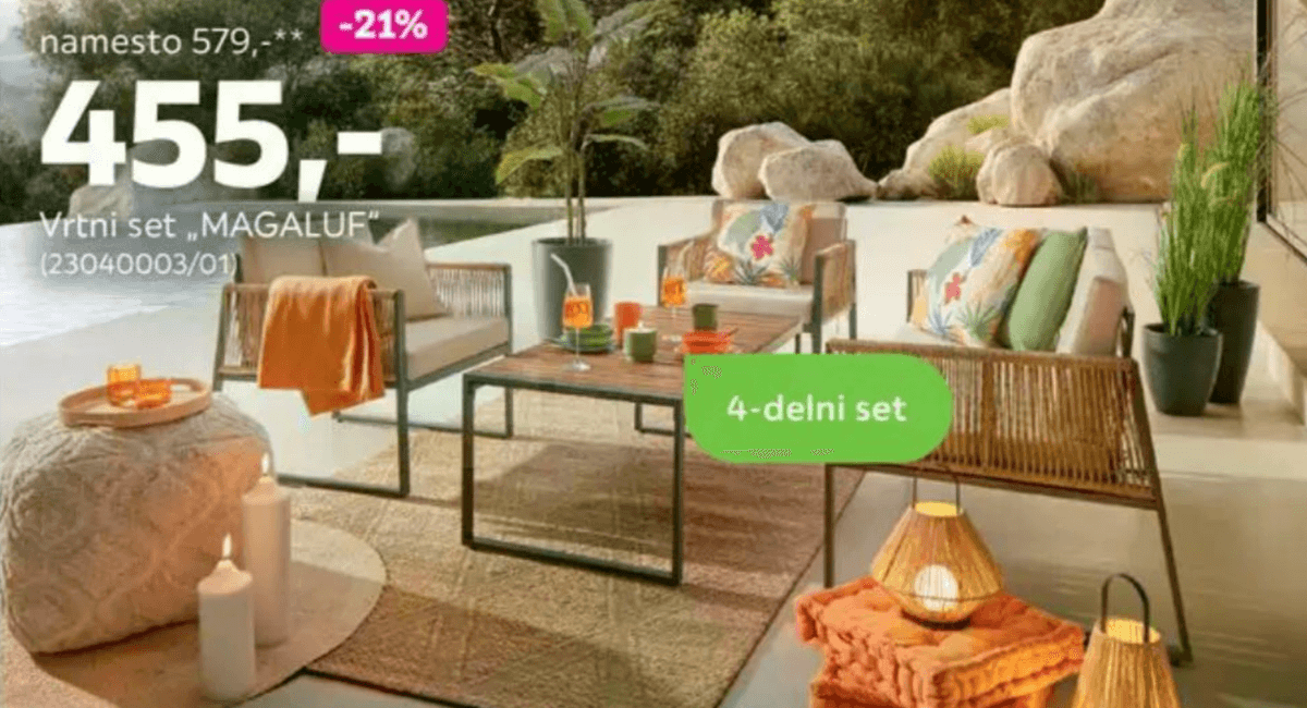 Vrtni set „MAGALUF" 4-delni set - Akcija v trgovini Mömax