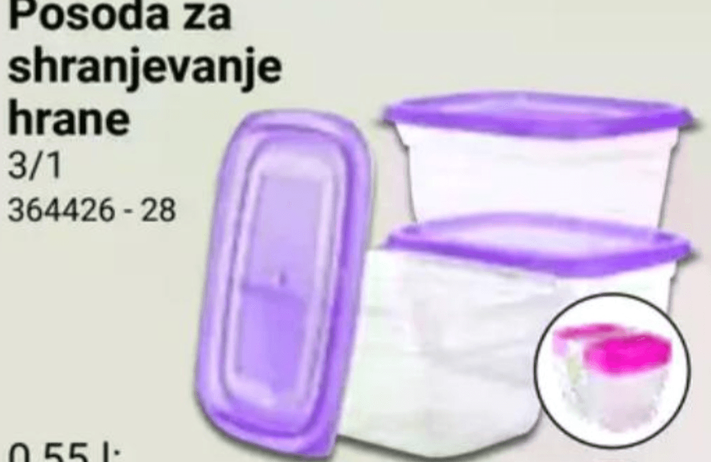 Posoda za shranjevanje hrane 0.55 l - Akcija v trgovini Pevex