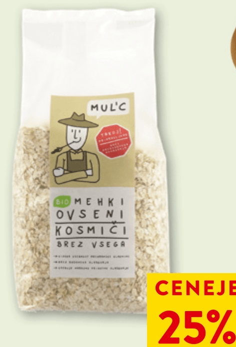 Mul'c Bio Ovseni Kosmiči 500 g - Akcija v trgovini Spar