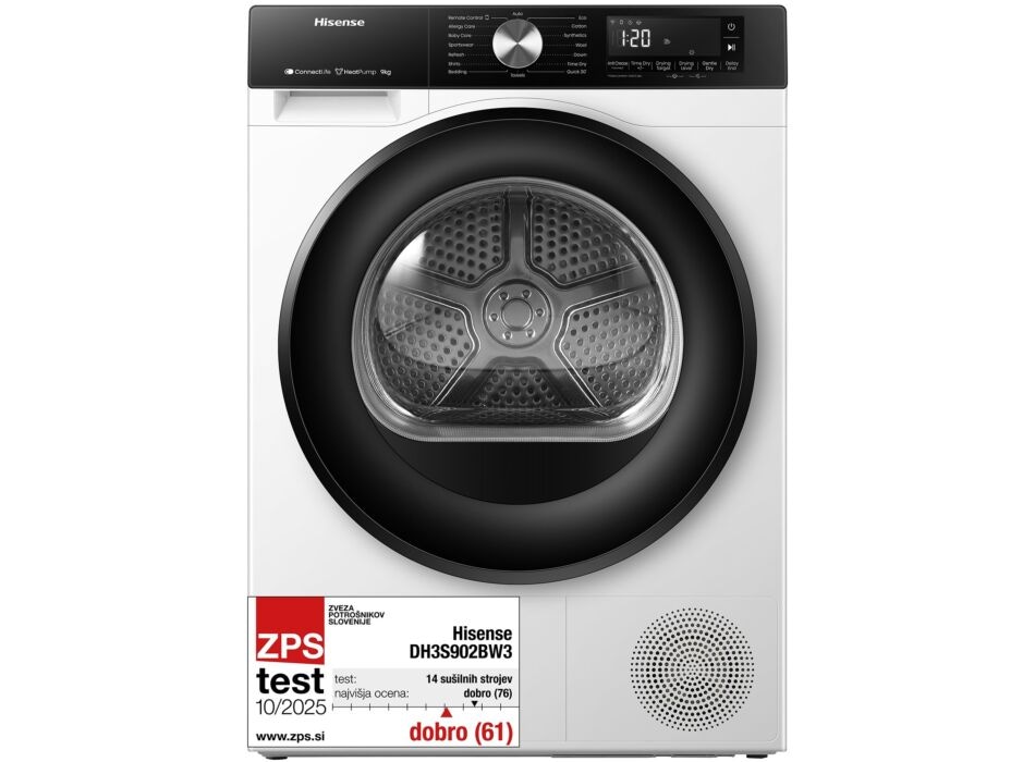 Hisense DH3S902BW3 9kg - Akcija v trgovini Merkur