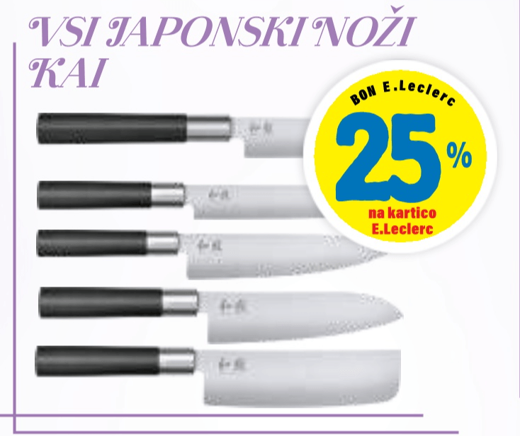 Japonski noži Kai - Akcija v trgovini E.Leclerc