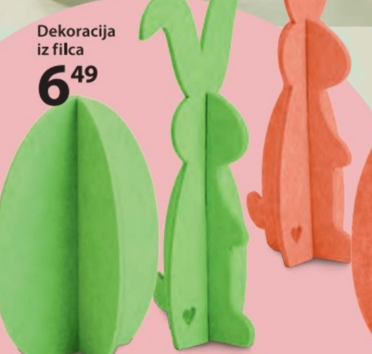 Dekoracija iz filca - Akcija v trgovini NKD