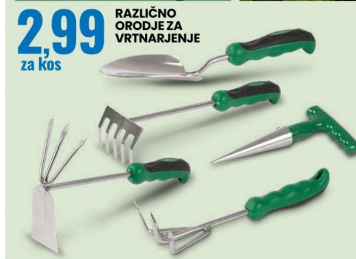 Različno orodje za vrtnarjenje - Akcija v trgovini Eurospin