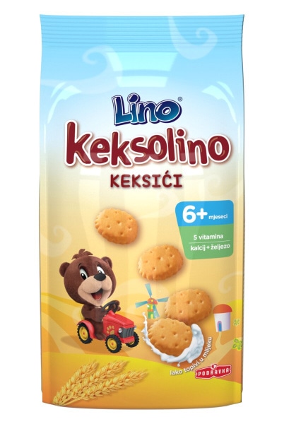 Otroški keksi Lino 140 g - Akcija v trgovini E.Leclerc