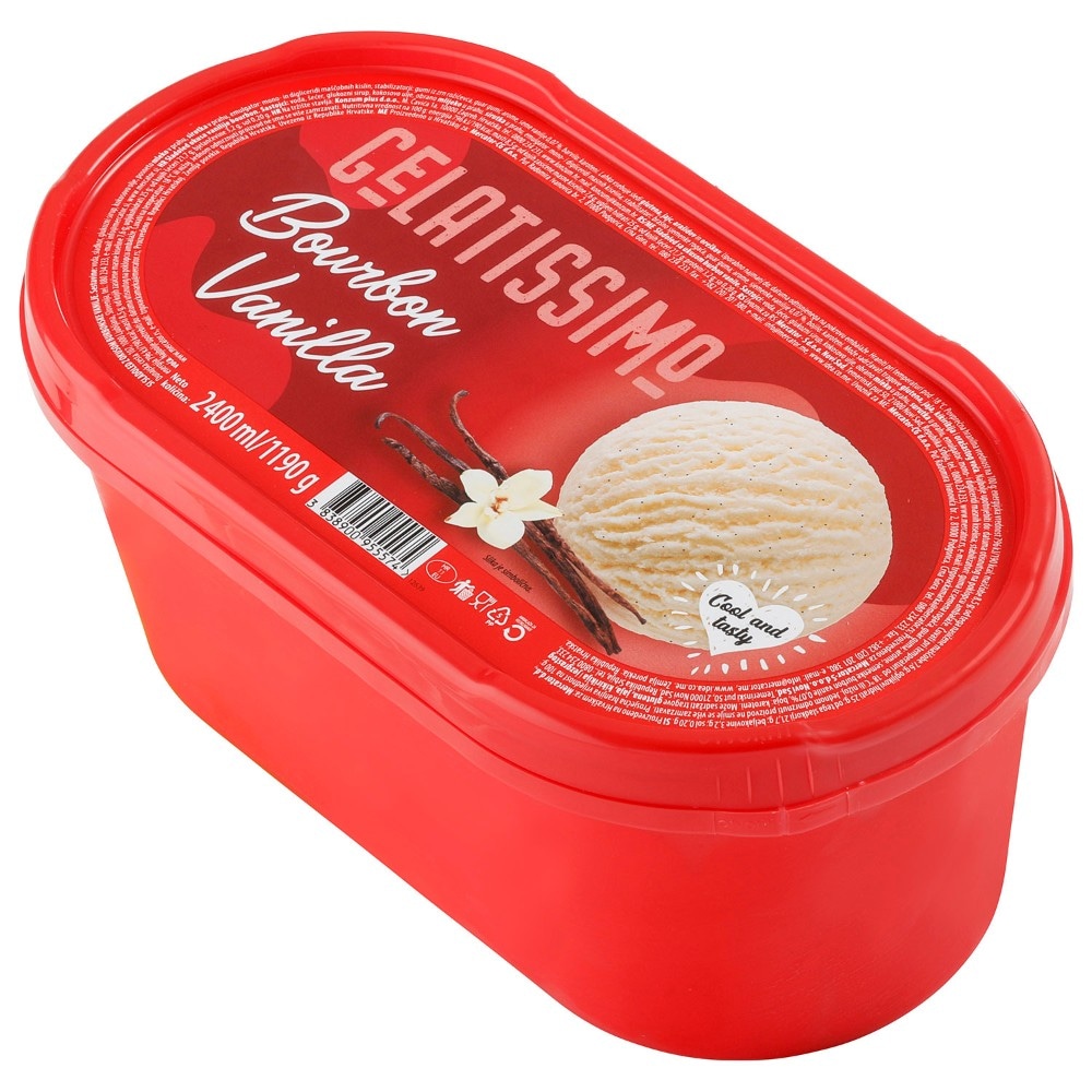 Gelatissimo Bourbon Vanilla 2400 ml / 1190 g - Akcija v trgovini Mercator