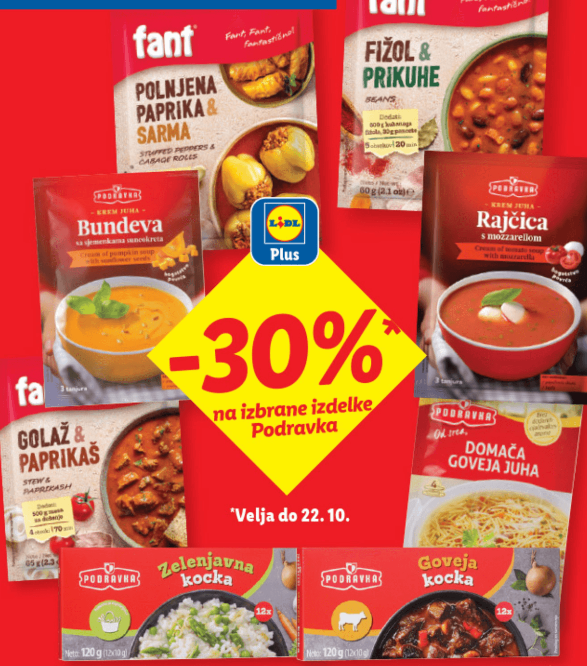 Izbrani izdelki Podravka - Akcija v trgovini Lidl