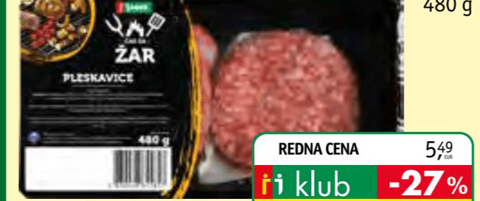 Pleskavice 480 g Jager Akcija v trgovini Jager