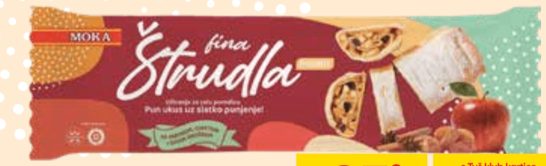 Štrudelj Moka 600 g - Akcija v trgovini Tuš