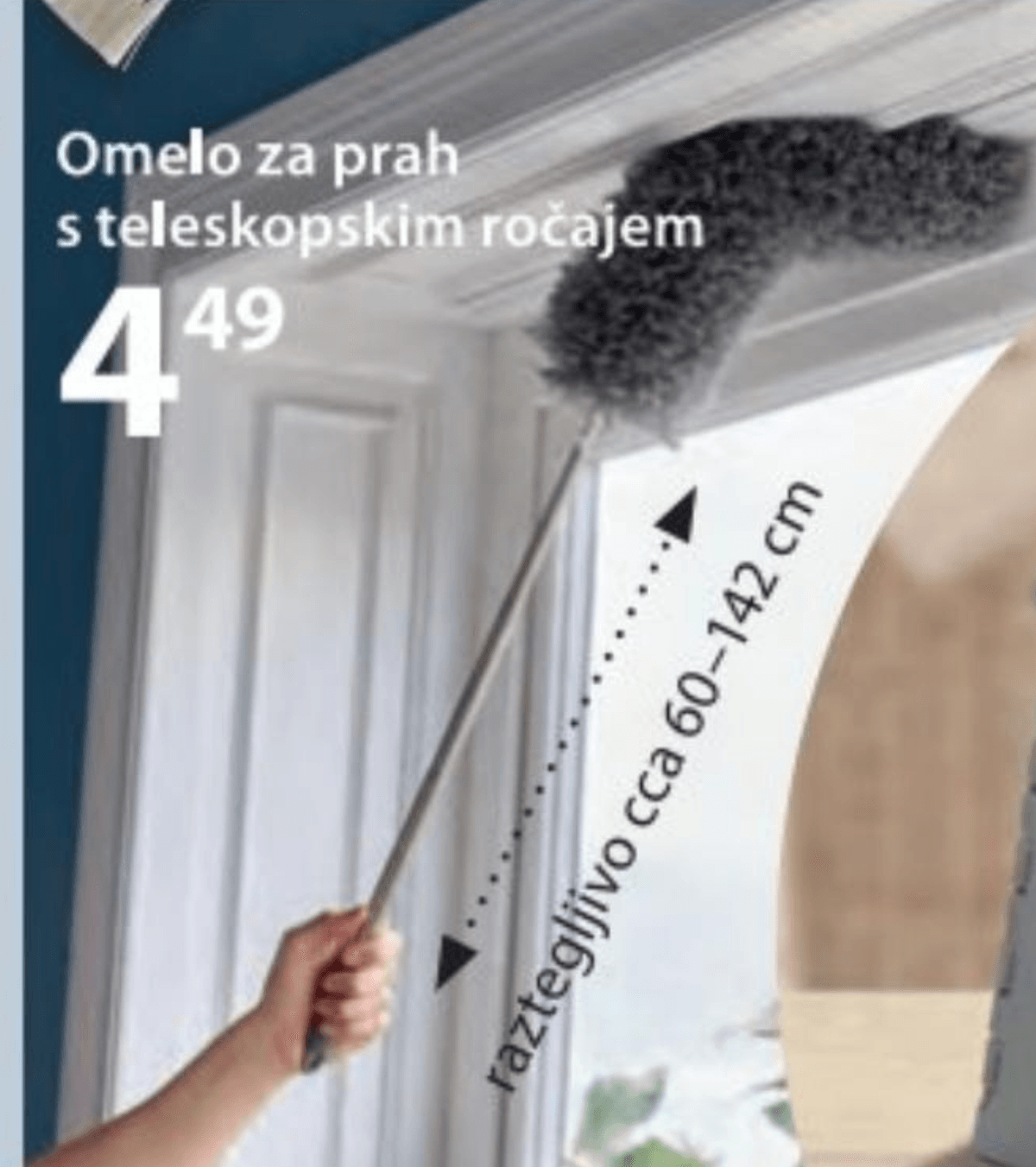 Omelo za prah s teleskopskim ročajem - Akcija v trgovini NKD