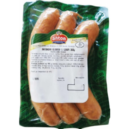 Antonova klobasa s sirom 360 g - Akcija v trgovini Tuš
