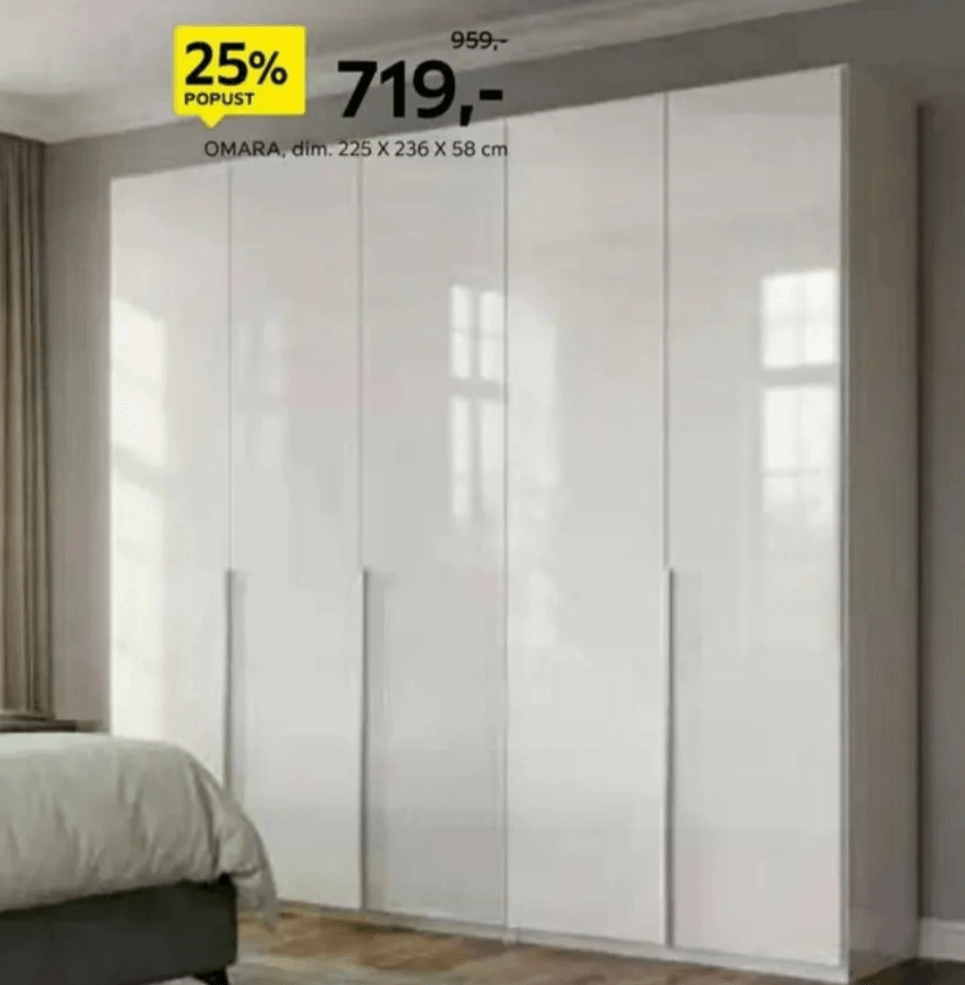 Omara dim. 225 X 236 X 58 cm - Akcija v trgovini Lesnina
