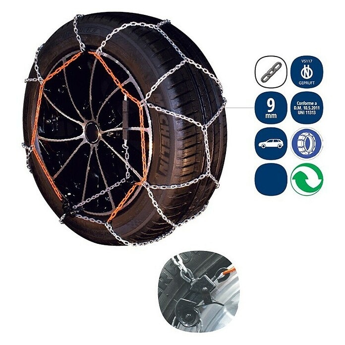 Snežne verige 'Classic 050-9' 1 par - Akcija v trgovini Bauhaus