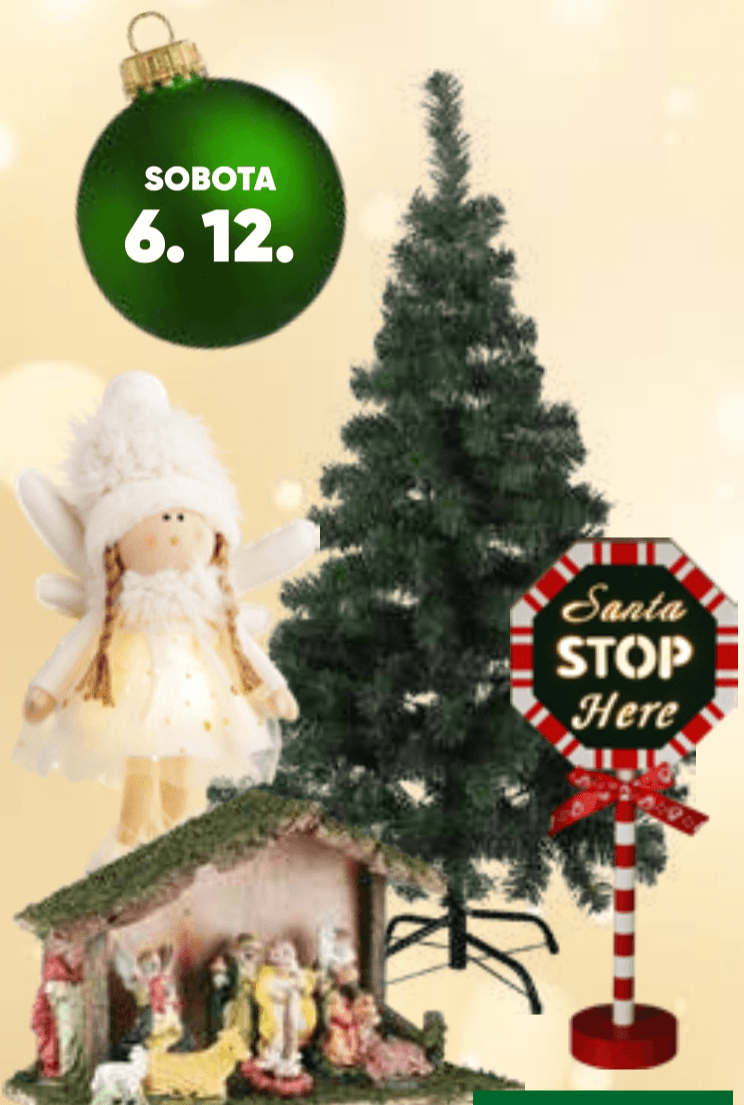 Novoletna dekoracija - Akcija v trgovini Tuš