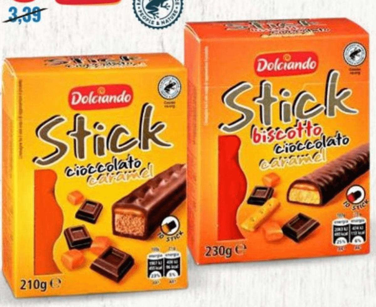 Čokoladice s karamelo/keksom in karamelo 210 g, 10 KOSOV Dolciando - Akcija v trgovini Eurospin
